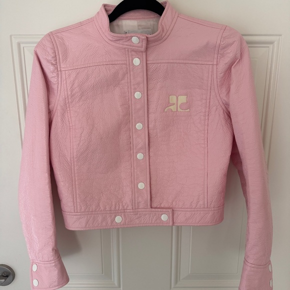 Vintage COURREGES Pink Vinyl Jacket - Picture 1 of 8